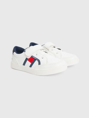 Tommy hilfiger shop white flag trainers