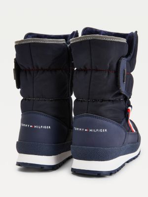Gewatteerde snowboot met signature-webbing | BLAUW | Tommy Hilfiger