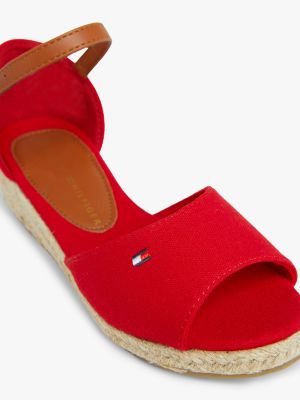 Tommy hilfiger store red wedge shoes