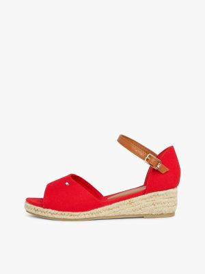 Tommy hilfiger shop red wedge shoes