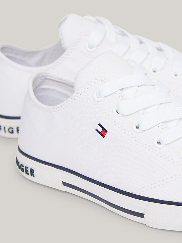 white lace-up sneaker für kids unisex - tommy hilfiger