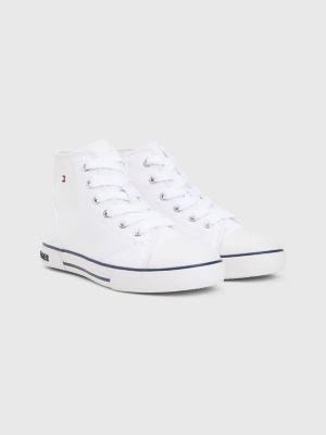 vitamin galop Adgang Logo High-Top Lace-Up Trainers | WHITE | Tommy Hilfiger