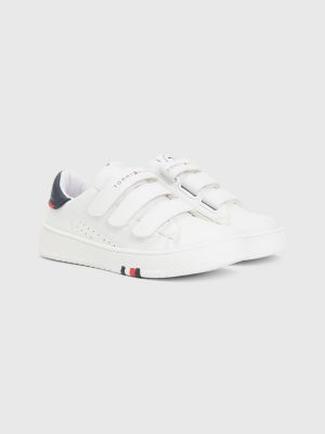 tommy hilfiger clean trainers in white