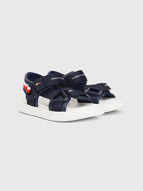 blue fabric strap sandals for boys tommy hilfiger