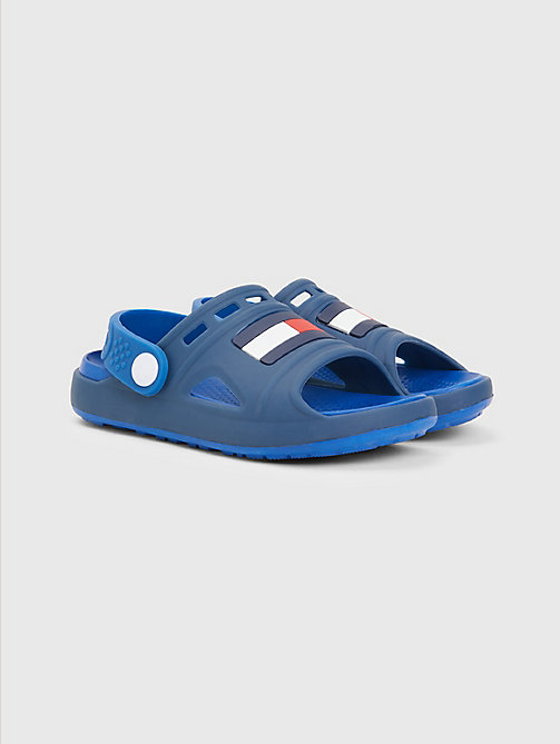 sandalias con logo azul de boys tommy hilfiger