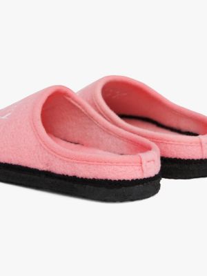 pink logo nylon slippers for girls tommy hilfiger