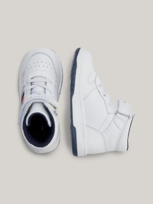 High-Top Lace-Up Hook And Loop | White Trainers Hilfiger Tommy 