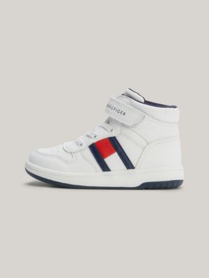 Loop Lace-Up White Tommy And Hook Trainers | | High-Top Hilfiger