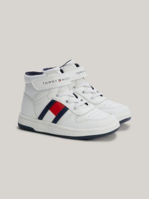 Tommy White Trainers Lace-Up Loop | Hilfiger Hook And | High-Top