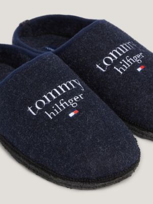 Pantoffel met geborduurd logo Blauw Tommy Hilfiger