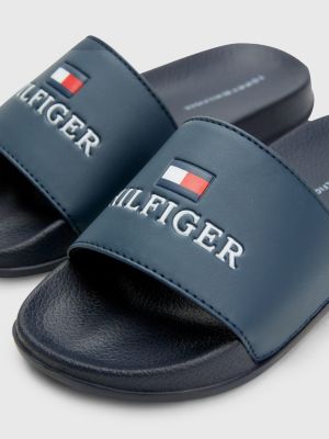 Logo Strap Pool Slides BLUE Tommy Hilfiger