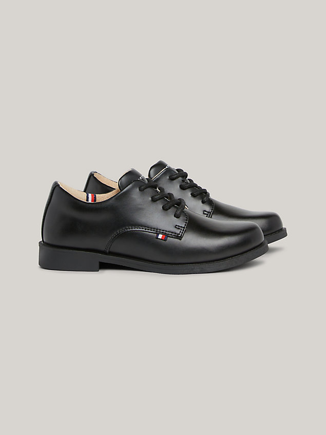 black lace-up shoes for boys tommy hilfiger