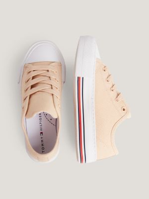 Pink tommy hilfiger store trainers