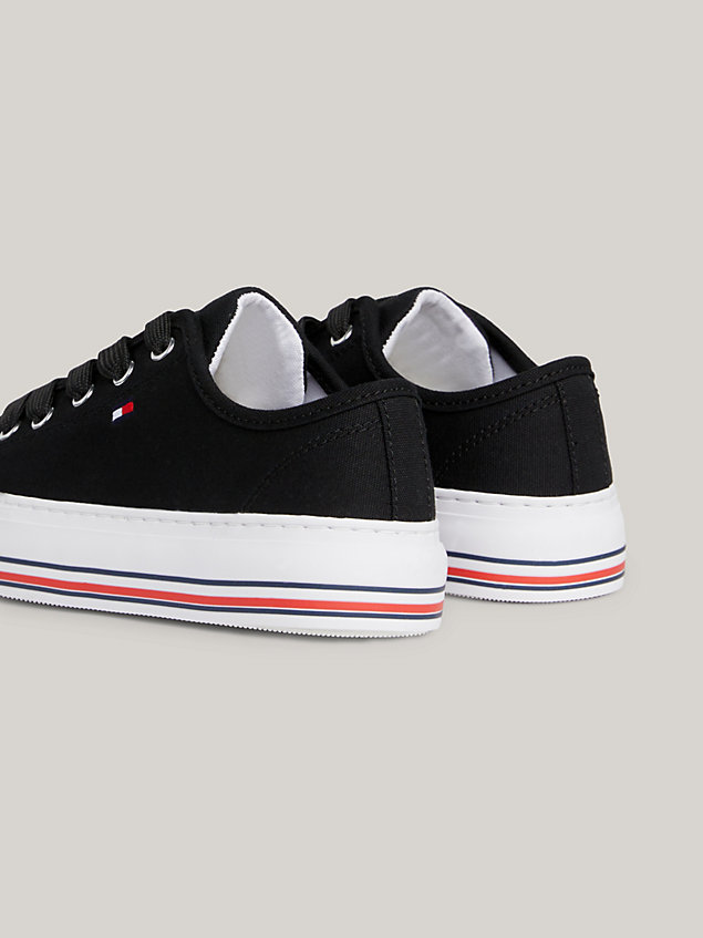 black signature tape chunky trainers for girls tommy hilfiger