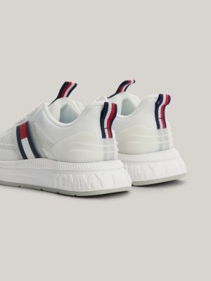 Tommy hilfiger white & navy flatform flag sneaker hot sale trainers