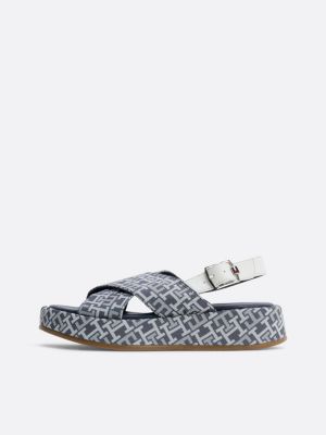 denim monogram sandals for girls tommy hilfiger