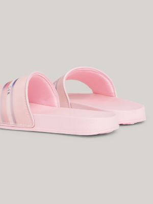 Pink tommy hot sale hilfiger slides