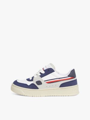 Tommy hilfiger stripe on sale low top trainers