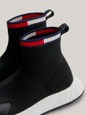 Zapatillas calcet n con cinta distintiva Negro Tommy Hilfiger