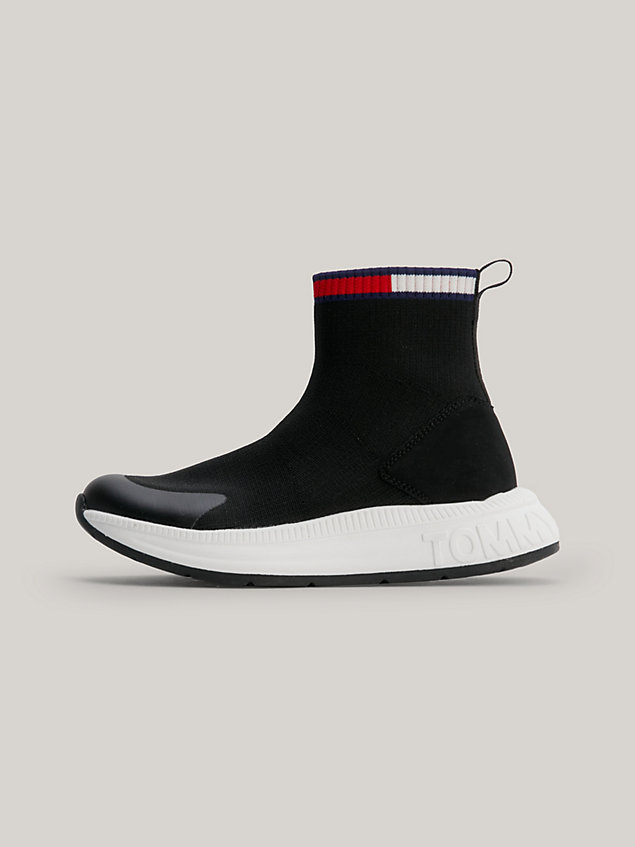 black signature tape sock trainers for kids unisex tommy hilfiger