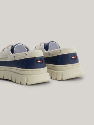 Chaussures bateau colour block Bleu Tommy Hilfiger