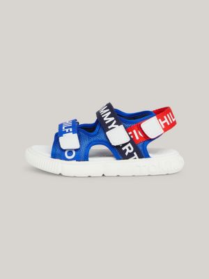 Logo Hook And Loop Sandals, BLUE