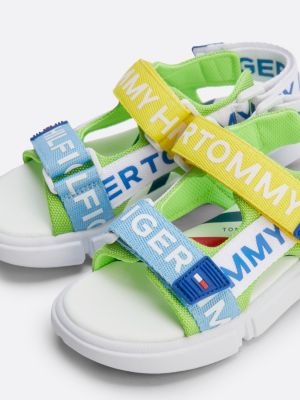 multi sandale mit color block-design und logomuster für unisex kinder - tommy hilfiger