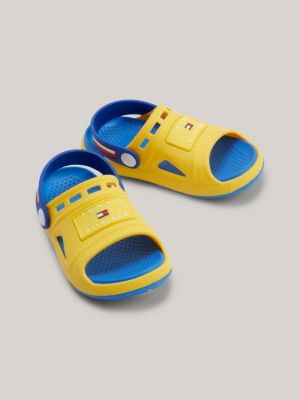 Yellow and blue discount crocs