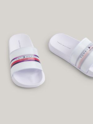 Tommy hilfiger sale white slides