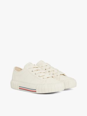 baskets à semelle emblématique et lacets white pour filles tommy hilfiger