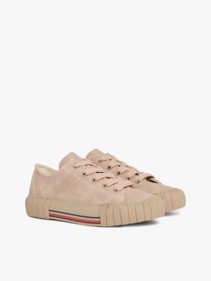 Stripe Texture Trainers Pink Tommy Hilfiger