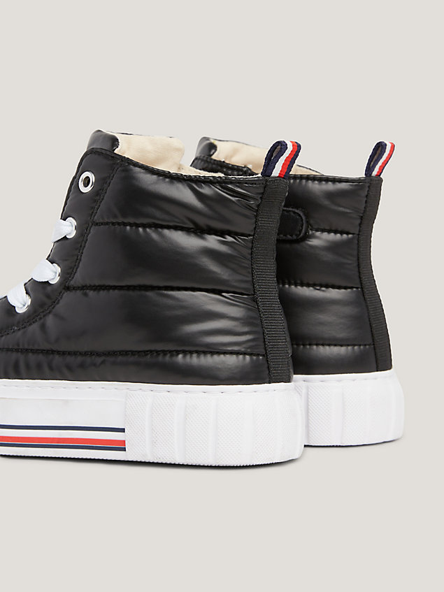 black high-top signature trainers for girls tommy hilfiger