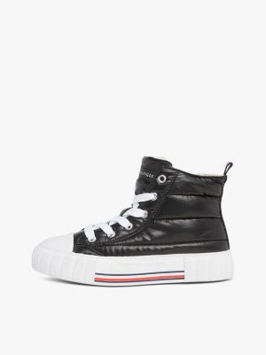 schwarz signature high-top sneaker für mädchen - tommy hilfiger