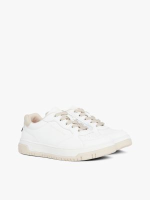 white sneaker met fijn profiel voor meisjes - tommy hilfiger