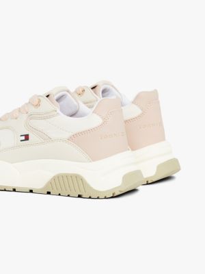 rosa rutschhemmender sneaker mit einsätzen für mädchen - tommy hilfiger