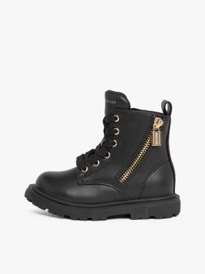 Girls black outlet biker boots