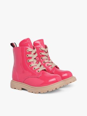 Patent store pink boots