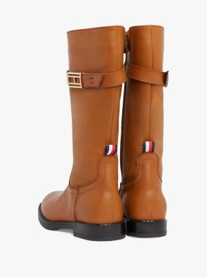 Brown tommy hilfiger boots online