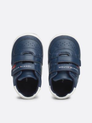 blue flag hook and loop trainers for boys tommy hilfiger