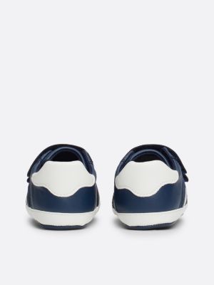 blue flag hook and loop trainers for boys tommy hilfiger