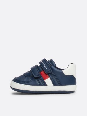 blue flag hook and loop trainers for boys tommy hilfiger