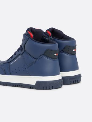 blau high-top chunky sneaker für unisex kinder - tommy hilfiger