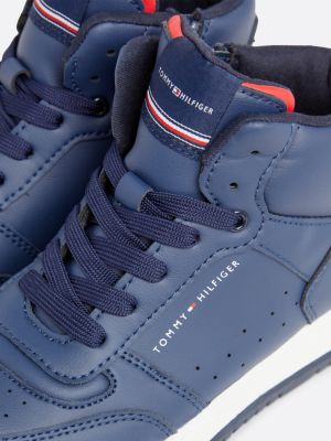 sneakers alte con suola spessa blu da unisex bambino tommy hilfiger