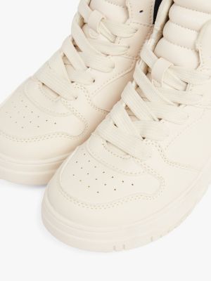 Tommy hilfiger white outlet high cleated sneaker trainers