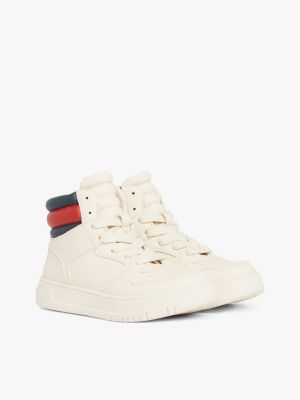 Tommy hilfiger white high cleated sneaker shop trainers