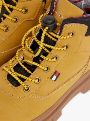 bottines chunky crantées jaune pour garçons tommy hilfiger