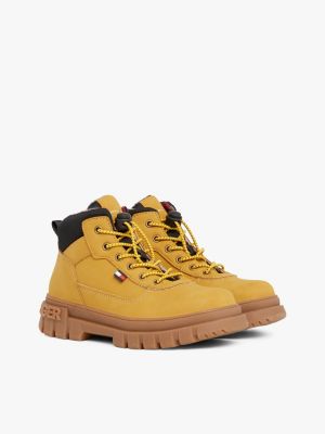 bottines chunky crantées jaune pour garçons tommy hilfiger