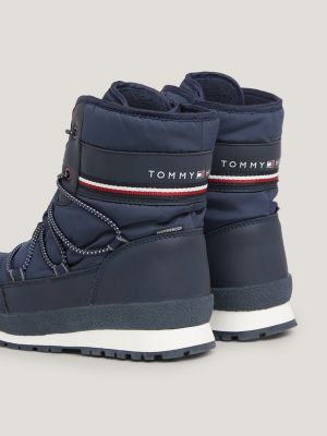 Signature Tape | Hilfiger Snow Boots Blue Lace-Up | Tommy