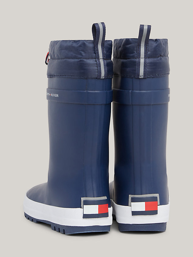 blue toggle drawstring rain boots for kids unisex tommy hilfiger