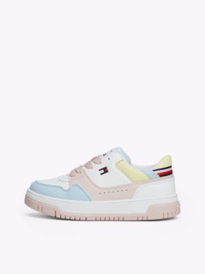 zapatillas color block con suela dentada multicolor de niñas tommy hilfiger